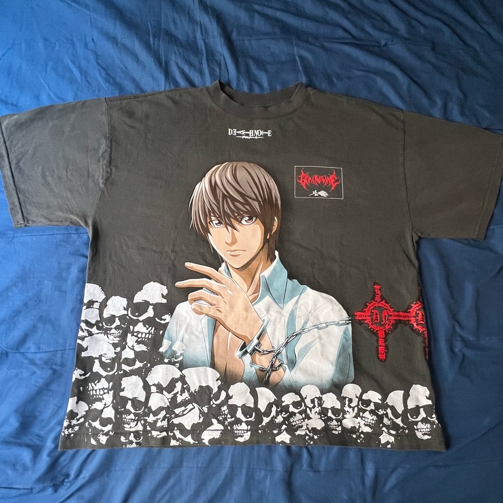 Civilregime x Death Note Graphic Tee - Black with Character Print